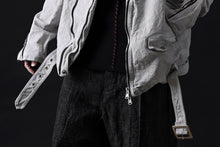 Load image into Gallery viewer, ISAMU KATAYAMA BACKLASH HOODED RIDERS JACKET / NATURAL DYED & GARMENT WASHED JP CALF (WHITE)