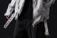 Load image into Gallery viewer, ISAMU KATAYAMA BACKLASH HOODED RIDERS JACKET / NATURAL DYED & GARMENT WASHED JP CALF (WHITE)