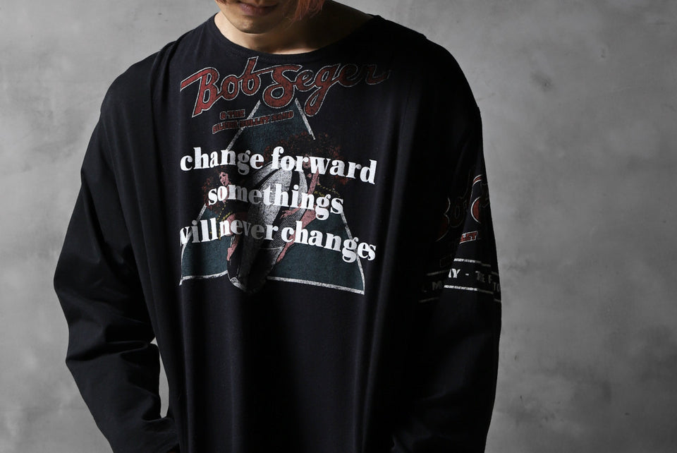 画像をギャラリービューアに読み込む, CHANGES VINTAGE REMAKE BOAT-NECK BAND L/S TEE (BLACK #A)