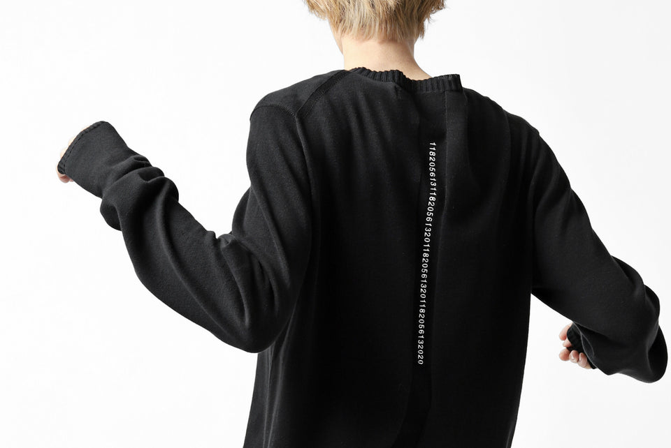 画像をギャラリービューアに読み込む, A.F ARTEFACT "WHOLEGARMENT" CREWNECK KNIT PULLOVER (BLACK)