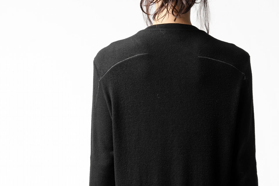 画像をギャラリービューアに読み込む, thomkrom HENRY NECK SWEATER TOPS / OVERLOCK STITCHED (BLACK)
