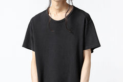 画像をギャラリービューアに読み込む, COLINA RELAX FIT T-SHIRT / PIQUE KNITTING JERSEY (ANTIQUE BLACK)