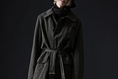 Load image into Gallery viewer, ISAMU KATAYAMA BACKLASH OVER COAT / GARMENT NATURAL DYED WOVEN + ELECTRIC HEATING LINER (LEAF)