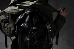 Load image into Gallery viewer, ierib roll top ruck sack / Oiled Horse Leather (BLACK)