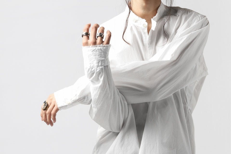 画像をギャラリービューアに読み込む, KLASICA SH-021 VINTAGE PATTERN SHIRT / WASHABLE BROAD (WHITE)