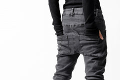 画像をギャラリービューアに読み込む, thomkrom OVER LOCKED SKINNY TROUSERS /  FADE STRETCH DENIM (LIGHT GREY)