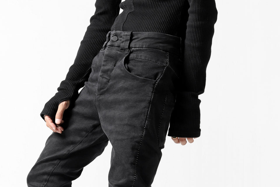 画像をギャラリービューアに読み込む, thomkrom OVER LOCKED SKINNY TROUSERS /  HYPER STRETCH DENIM (BLACK)