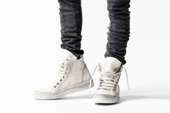 画像をギャラリービューアに読み込む, thomkrom OVER LOCKED SKINNY TROUSERS /  FADE STRETCH DENIM (LIGHT GREY)