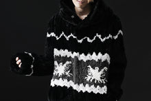 画像をギャラリービューアに読み込む, ISAMU KATAYAMA BACKLASH KNIT HOODIE BLOUSON / RABBIT FUR (BLACK)