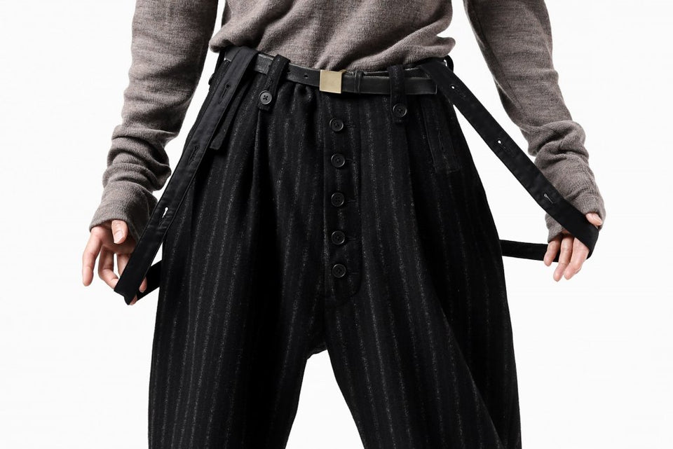 画像をギャラリービューアに読み込む, KLASICA BARREL SUSPENDER TROUSERS / WOOL FLANNEL (VINTAGE STRIPE)