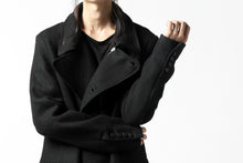 画像をギャラリービューアに読み込む, masnada HALF ZIP TRENCH COAT / TWEED LANA INTRECCIATA (BLACK)