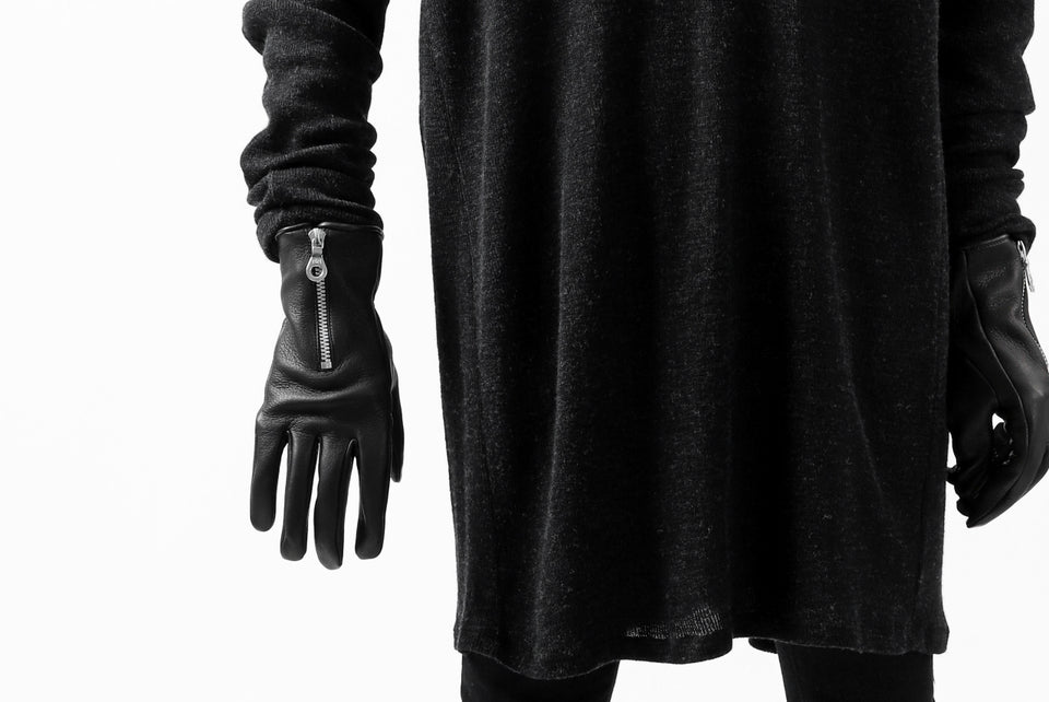 画像をギャラリービューアに読み込む, ISAMU KATAYAMA BACKLASH SMOOTH DEERSKIN ZIPPER GLOVE (BLACK)