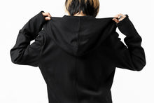 Load image into Gallery viewer, ISAMU KATAYAMA BACKLASH HOODED RIDERS BLOUSON / STRETCH RAYON SILK (BLACK)