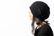 画像をギャラリービューアに読み込む, thomkrom BEANY CAP /  OVERLOCK STITCHED JERSEY (BLACK)
