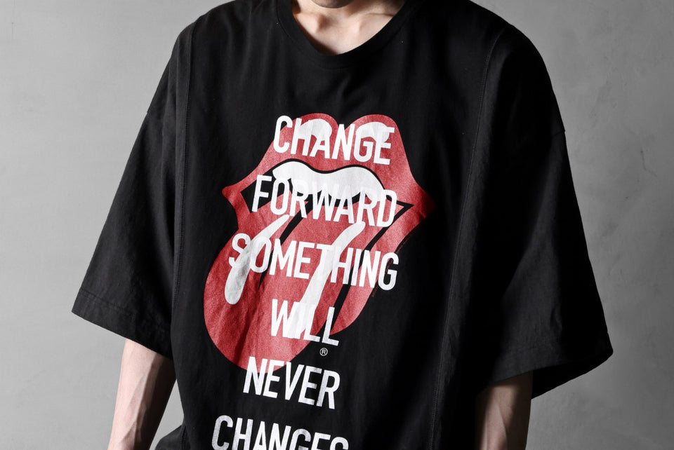 画像をギャラリービューアに読み込む, CHANGES VINTAGE REMAKE MULTI PANEL S/S TEE (BLACK #D)