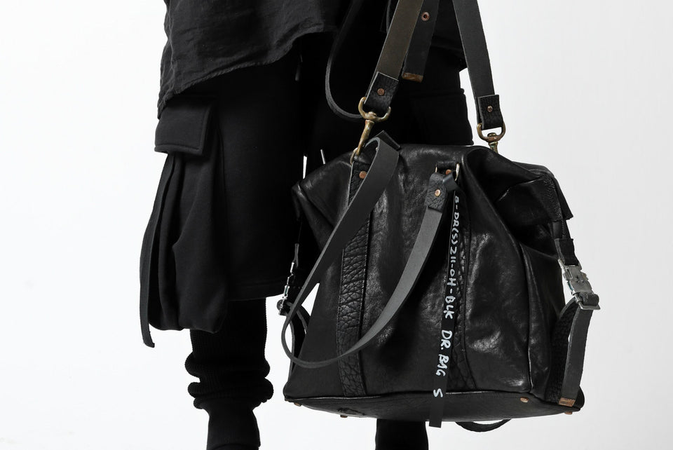 画像をギャラリービューアに読み込む, ierib exclusive 2way Doctors Bag with Strap Belt / FVT Oiled Horse (BLACK)
