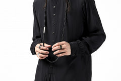 画像をギャラリービューアに読み込む, KLASICA TOPOL BEADS NECKLACE / ONYX+SILVER (MAT BLACK)