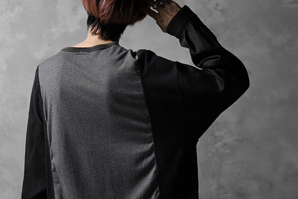 画像をギャラリービューアに読み込む, CHANGES VINTAGE REMAKE LONG SLEEVE SHIRT TOPS (GREY x BLACK #MICKEY)