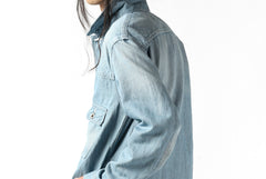 画像をギャラリービューアに読み込む, ISAMU KATAYAMA BACKLASH LOOSEY JEAN JACKET / COTTON LINEN DENIM (INDIGO)