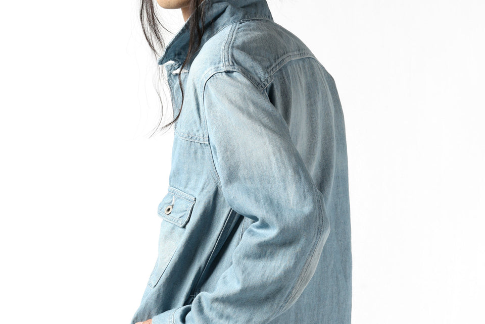 画像をギャラリービューアに読み込む, ISAMU KATAYAMA BACKLASH LOOSEY JEAN JACKET / COTTON LINEN DENIM (INDIGO)
