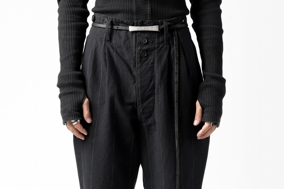 画像をギャラリービューアに読み込む, KLASICA MORROW-OCN TAPERED TROUSERS / IKAT DYED STRIPE COTTON  (CARBON)