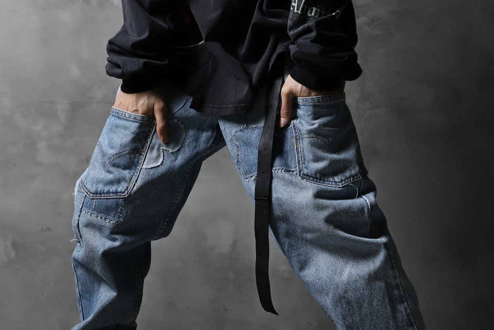 画像をギャラリービューアに読み込む, CHANGES VINTAGE REMAKE DENIM STRAIGHT PANTS / VINTAGE DENIM (INDIGO #A)