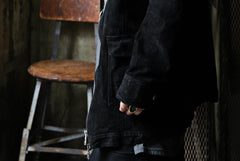 画像をギャラリービューアに読み込む, ISAMU KATAYAMA BACKLASH COVERALL JACKET / REVERSE CALF OBJECT DYED (BLACK)