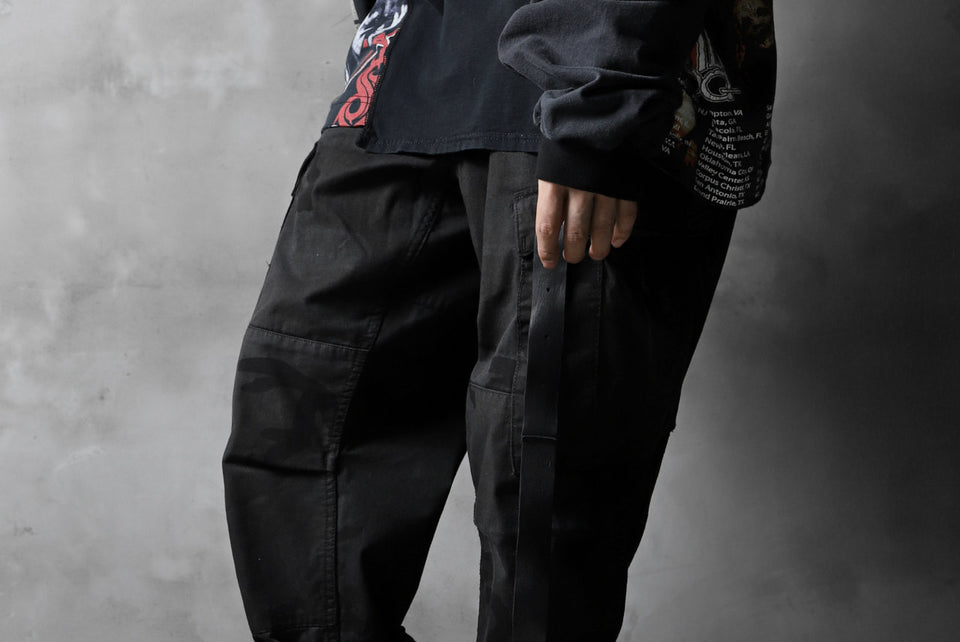 画像をギャラリービューアに読み込む, CHANGES VINTAGE REMAKE MILITARY CARGO TAPERED PANTS / WOODLAND CAMO (BLACK DYED #A)