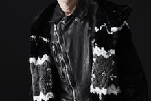 画像をギャラリービューアに読み込む, ISAMU KATAYAMA BACKLASH KNIT HOODIE BLOUSON / RABBIT FUR (BLACK)