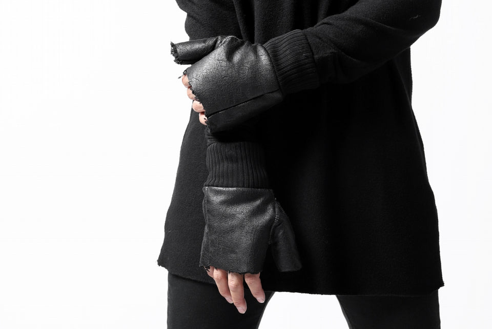 画像をギャラリービューアに読み込む, thomkrom FINGER OUT GLOVES / BOA FLEECY JERSEY (BLACK)