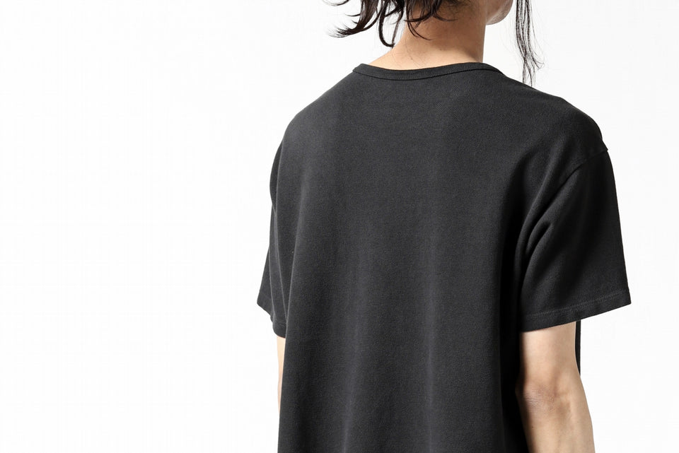 画像をギャラリービューアに読み込む, COLINA RELAX FIT T-SHIRT / PIQUE KNITTING JERSEY (ANTIQUE BLACK)