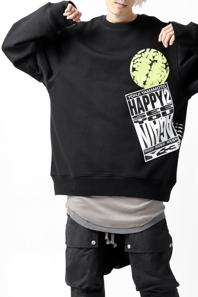 画像をギャラリービューアに読み込む, Y-3 Yohji Yamamoto CREW NECK SWEAT SHIRT / FRENCH TERRY (BLACK)