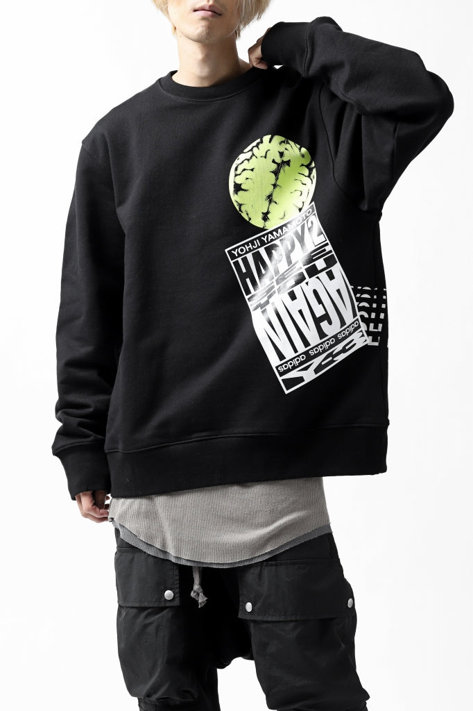 画像をギャラリービューアに読み込む, Y-3 Yohji Yamamoto CREW NECK SWEAT SHIRT / FRENCH TERRY (BLACK)