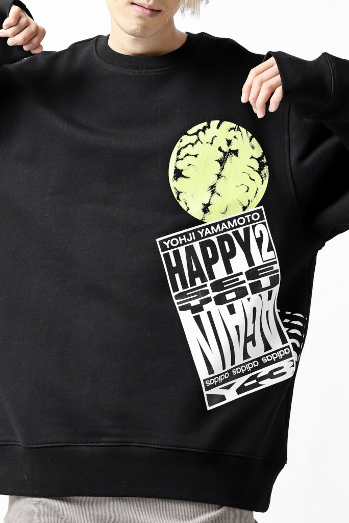 画像をギャラリービューアに読み込む, Y-3 Yohji Yamamoto CREW NECK SWEAT SHIRT / FRENCH TERRY (BLACK)