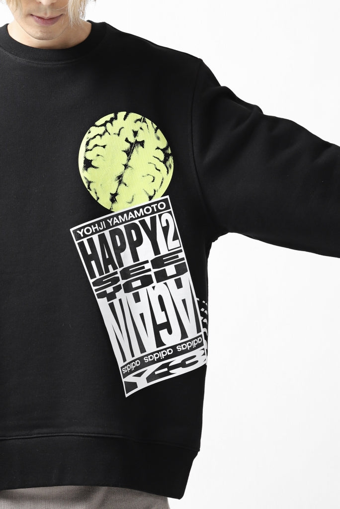 画像をギャラリービューアに読み込む, Y-3 Yohji Yamamoto CREW NECK SWEAT SHIRT / FRENCH TERRY (BLACK)