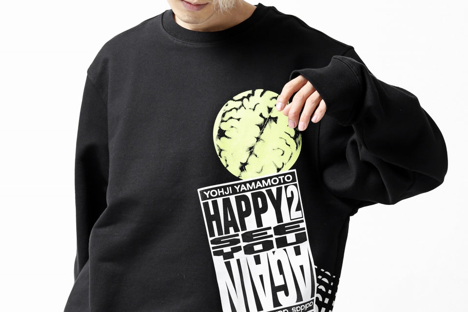 画像をギャラリービューアに読み込む, Y-3 Yohji Yamamoto CREW NECK SWEAT SHIRT / FRENCH TERRY (BLACK)