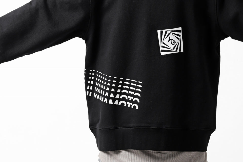 画像をギャラリービューアに読み込む, Y-3 Yohji Yamamoto CREW NECK SWEAT SHIRT / FRENCH TERRY (BLACK)