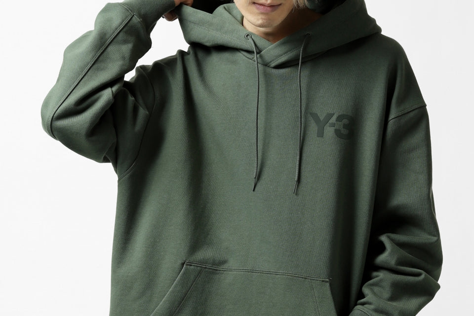 画像をギャラリービューアに読み込む, Y-3 Yohji Yamamoto CLASSIC CHEST LOGO HOODIE PARKA / FRENCH TERRY (GREEN)