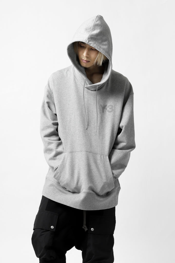画像をギャラリービューアに読み込む, Y-3 Yohji Yamamoto CLASSIC CHEST LOGO HOODIE PARKA / FRENCH TERRY (GREY)