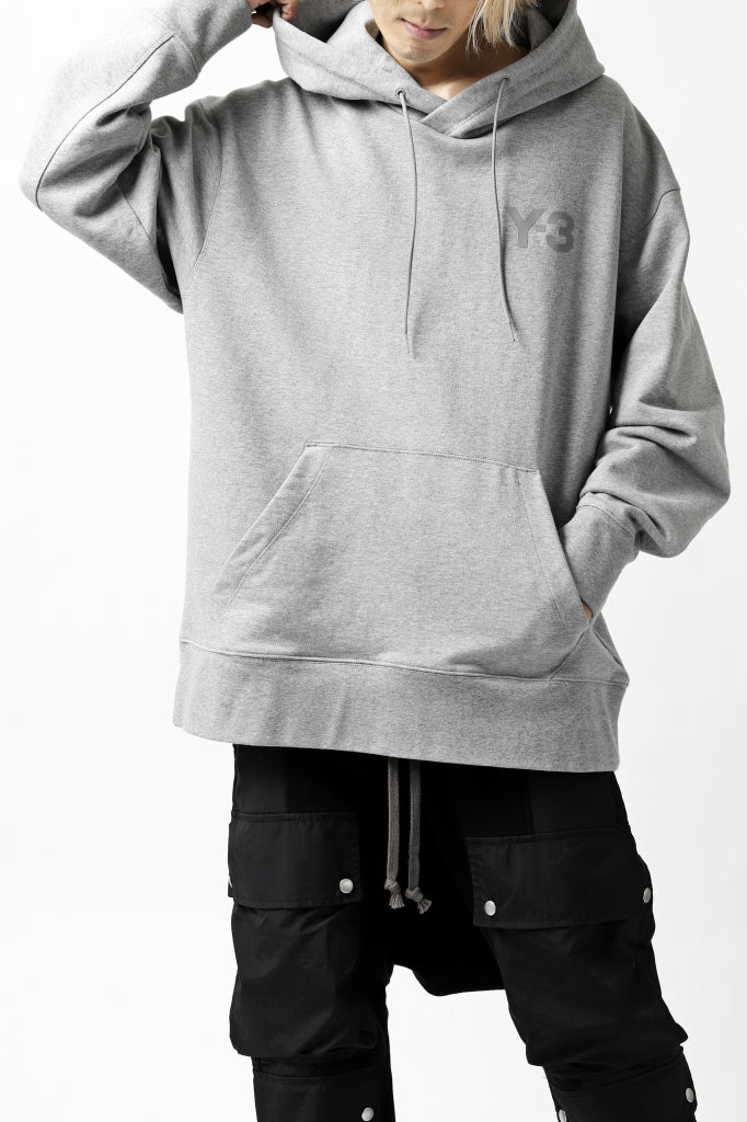 画像をギャラリービューアに読み込む, Y-3 Yohji Yamamoto CLASSIC CHEST LOGO HOODIE PARKA / FRENCH TERRY (GREY)