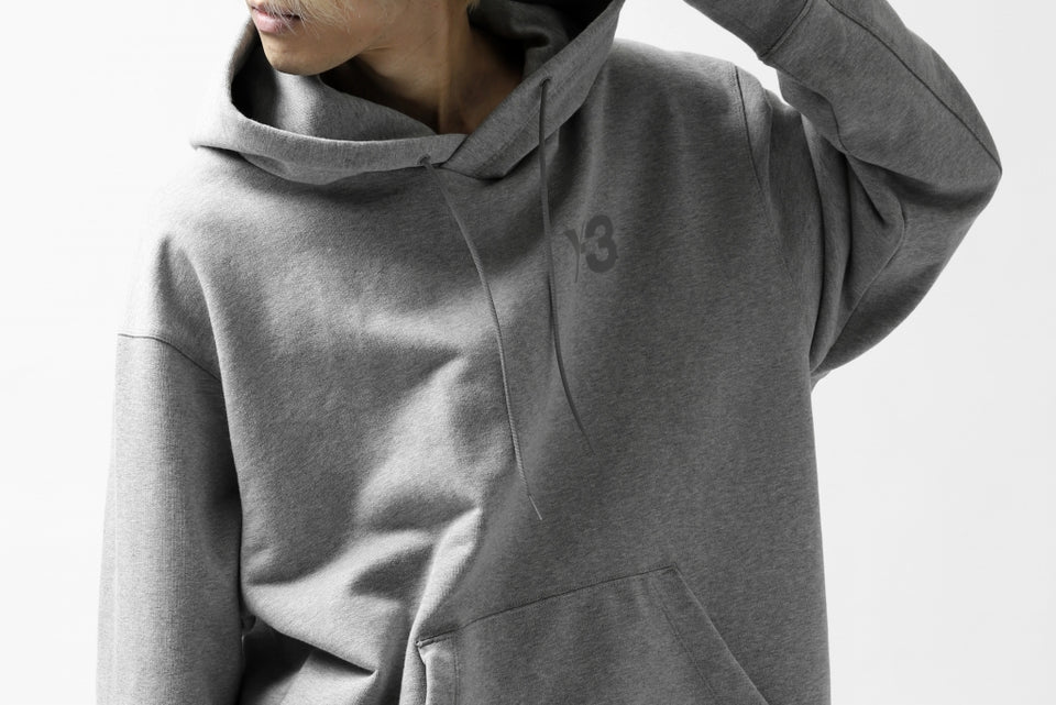 画像をギャラリービューアに読み込む, Y-3 Yohji Yamamoto CLASSIC CHEST LOGO HOODIE PARKA / FRENCH TERRY (GREY)