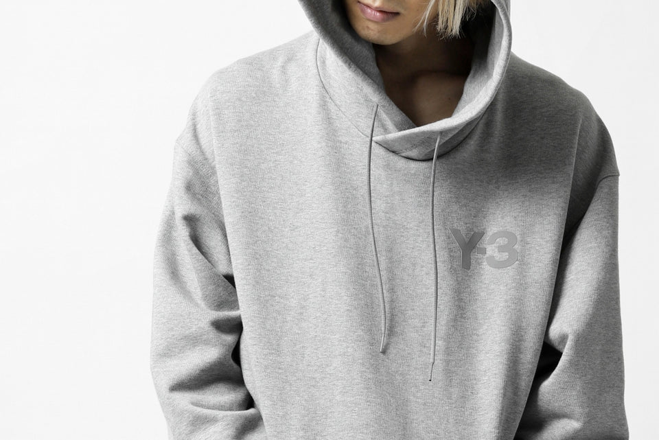 画像をギャラリービューアに読み込む, Y-3 Yohji Yamamoto CLASSIC CHEST LOGO HOODIE PARKA / FRENCH TERRY (GREY)