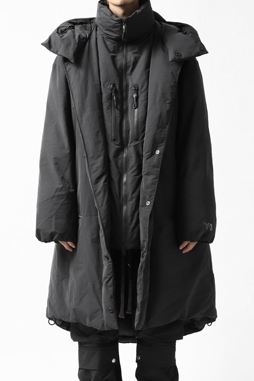 画像をギャラリービューアに読み込む, Y-3 Yohji Yamamoto M CH2 DOWN COAT  / SUEDED POLY (BLACK)