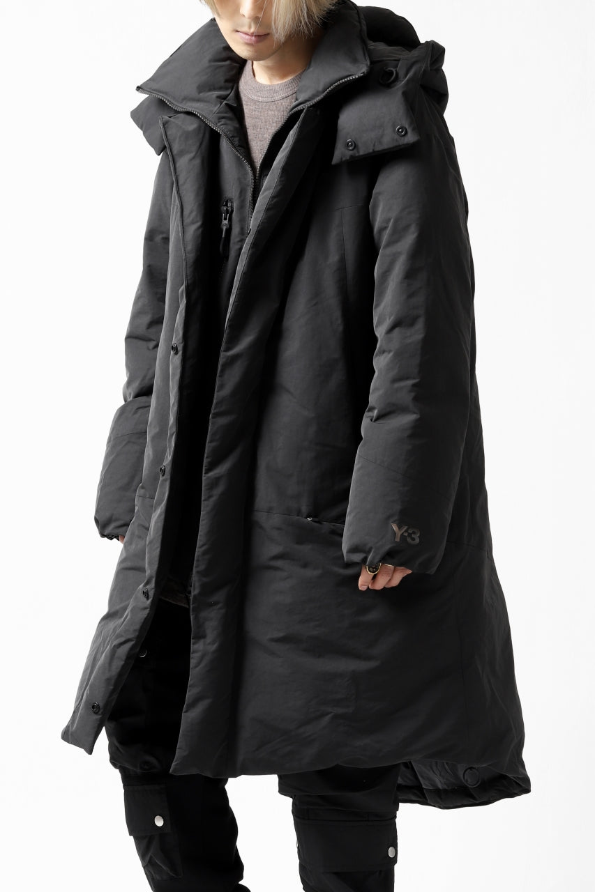 画像をギャラリービューアに読み込む, Y-3 Yohji Yamamoto M CH2 DOWN COAT  / SUEDED POLY (BLACK)