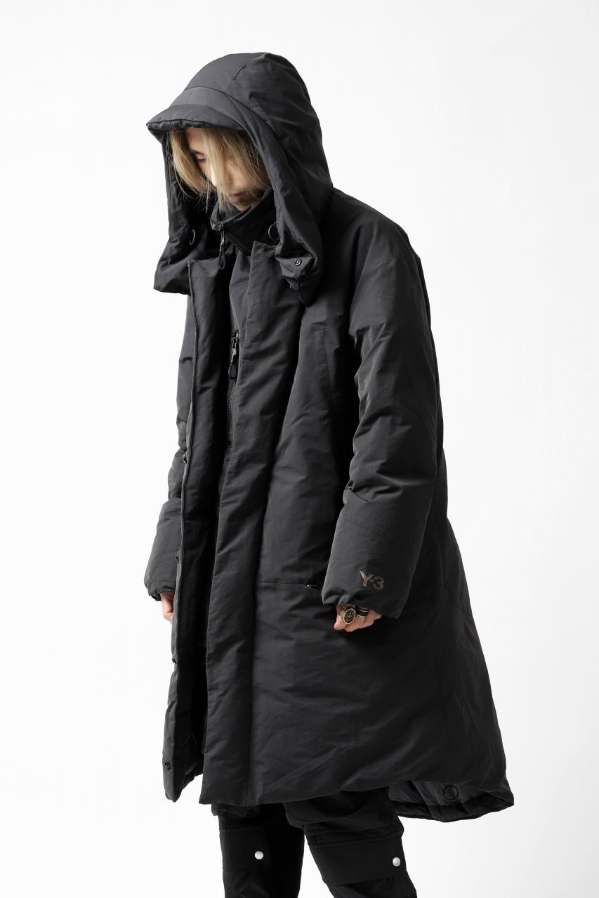 画像をギャラリービューアに読み込む, Y-3 Yohji Yamamoto M CH2 DOWN COAT  / SUEDED POLY (BLACK)