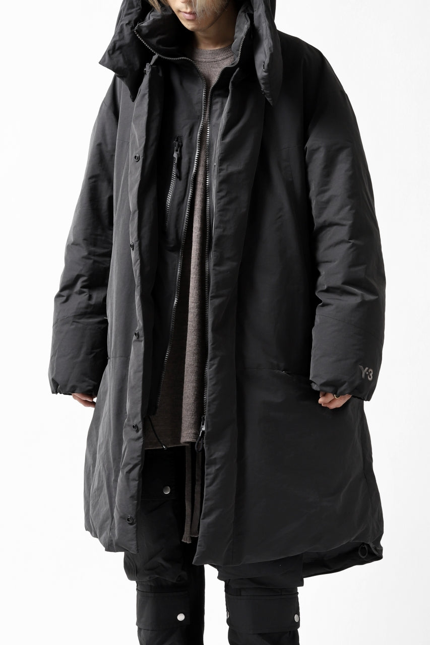 画像をギャラリービューアに読み込む, Y-3 Yohji Yamamoto M CH2 DOWN COAT  / SUEDED POLY (BLACK)