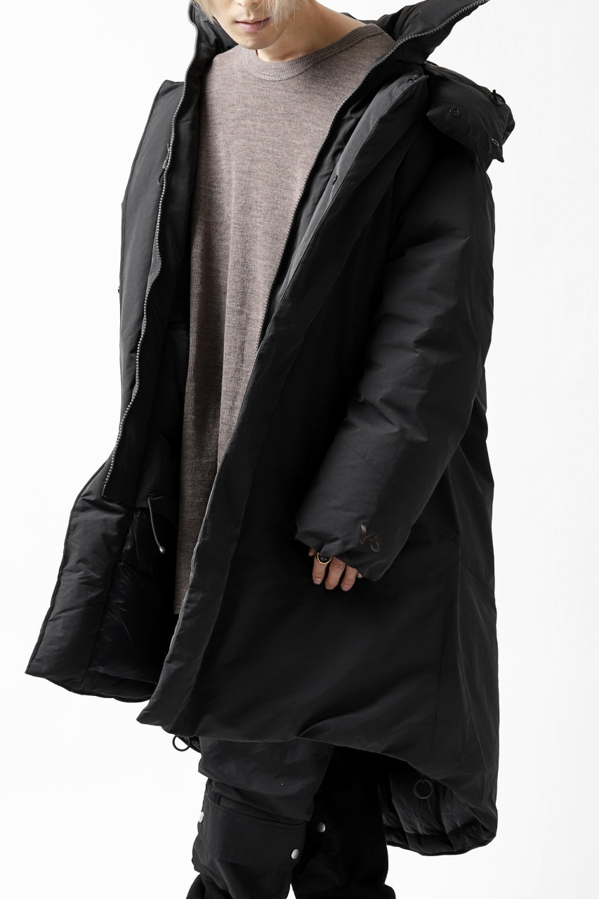 画像をギャラリービューアに読み込む, Y-3 Yohji Yamamoto M CH2 DOWN COAT  / SUEDED POLY (BLACK)
