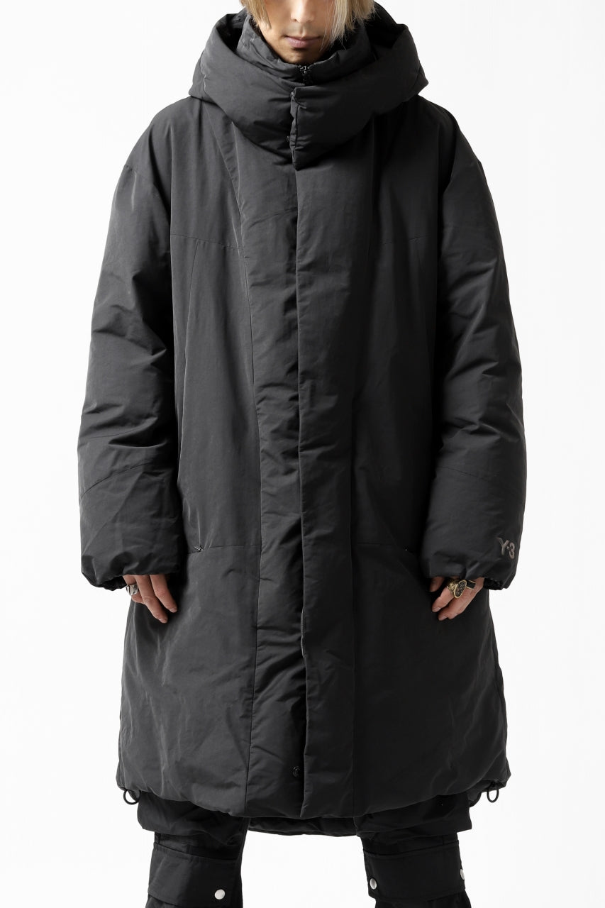 画像をギャラリービューアに読み込む, Y-3 Yohji Yamamoto M CH2 DOWN COAT  / SUEDED POLY (BLACK)