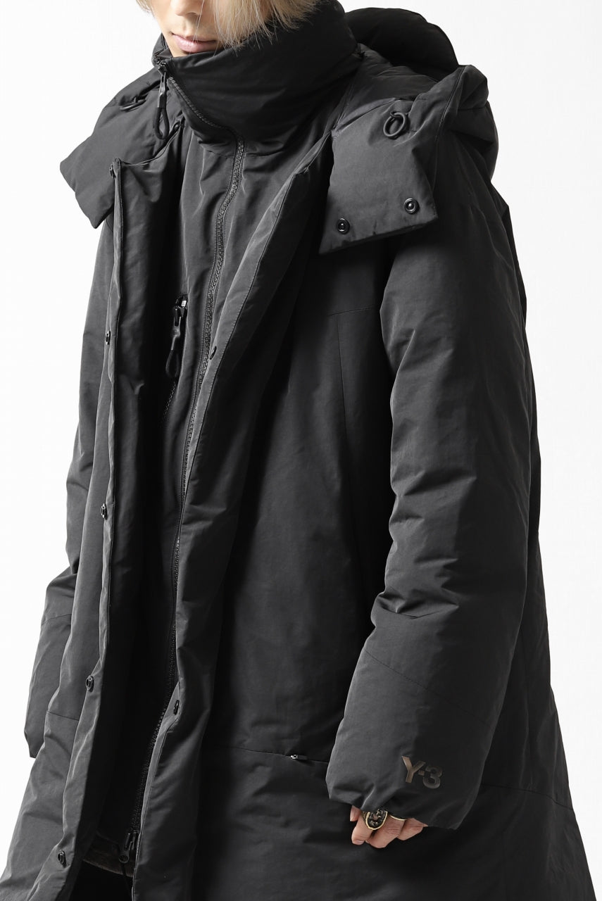 画像をギャラリービューアに読み込む, Y-3 Yohji Yamamoto M CH2 DOWN COAT  / SUEDED POLY (BLACK)