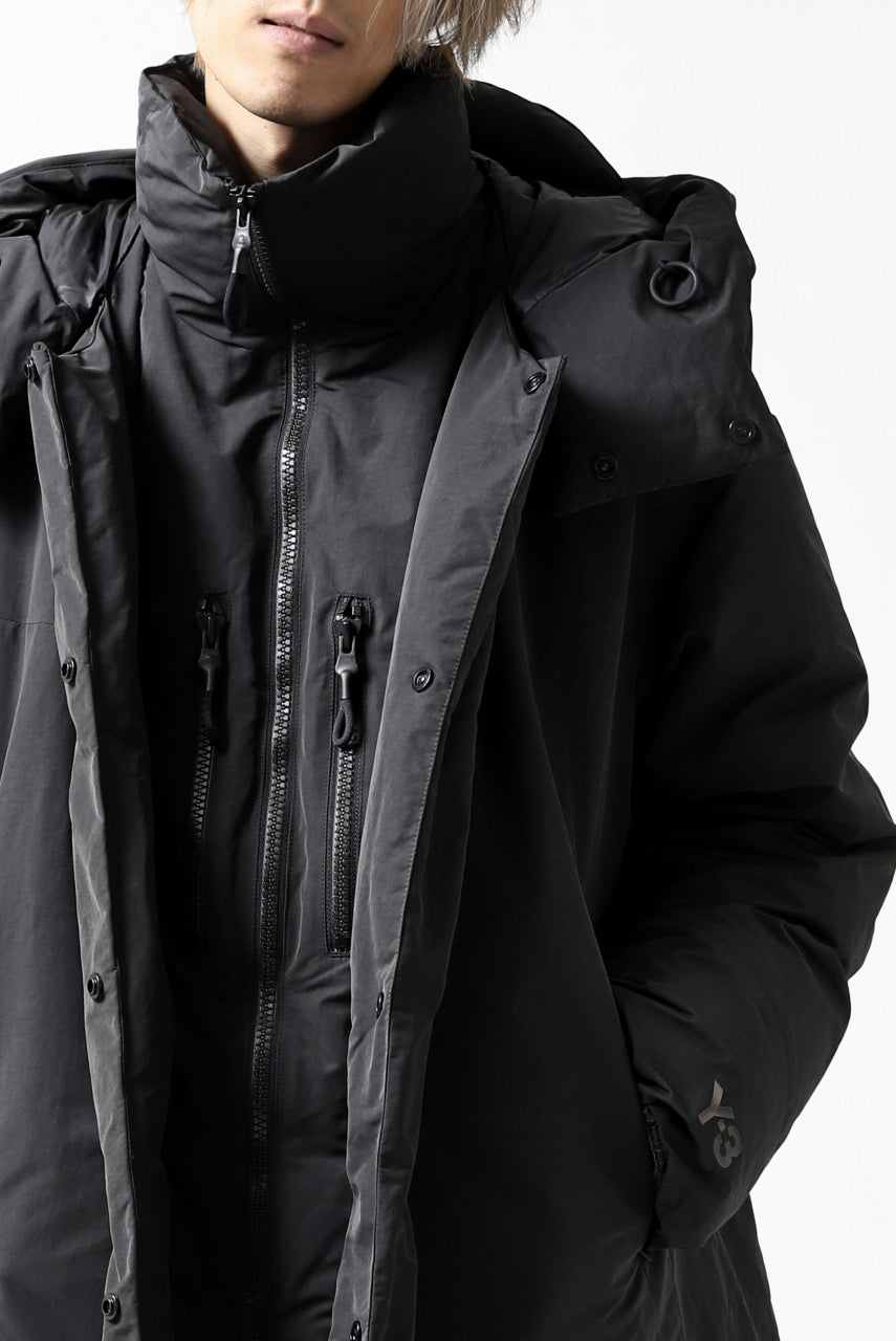 画像をギャラリービューアに読み込む, Y-3 Yohji Yamamoto M CH2 DOWN COAT  / SUEDED POLY (BLACK)